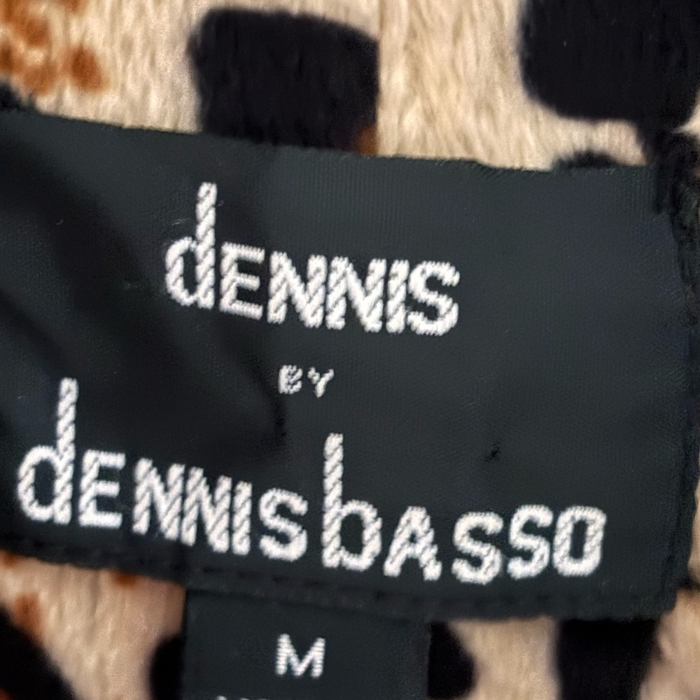 Dennis Basso Reversible Black/Leopard Print Coat - Picture 2 of 10